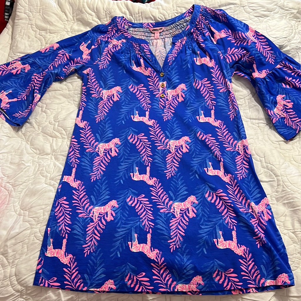 Lilly Pulitzer Zebra Dress With Flowy Sleeve